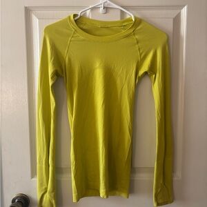 Lululemon lime green swiftly tech size 0